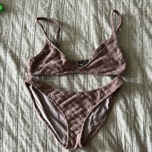 Triangl Swimwear Textured Mauve Bikini